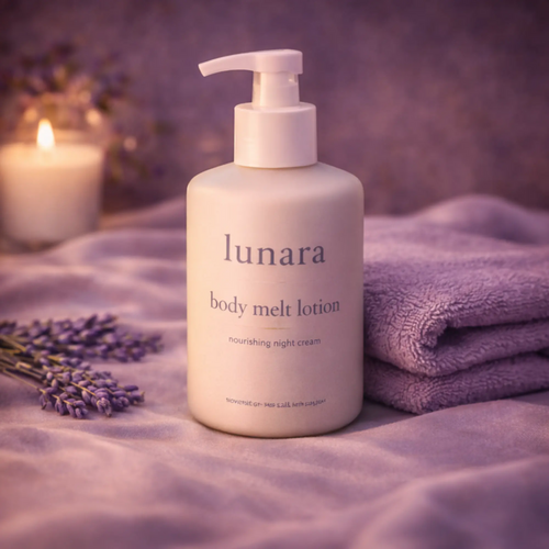 Lunara Body Melt Lotion hydrating night moisturizer for soft and calm skin
