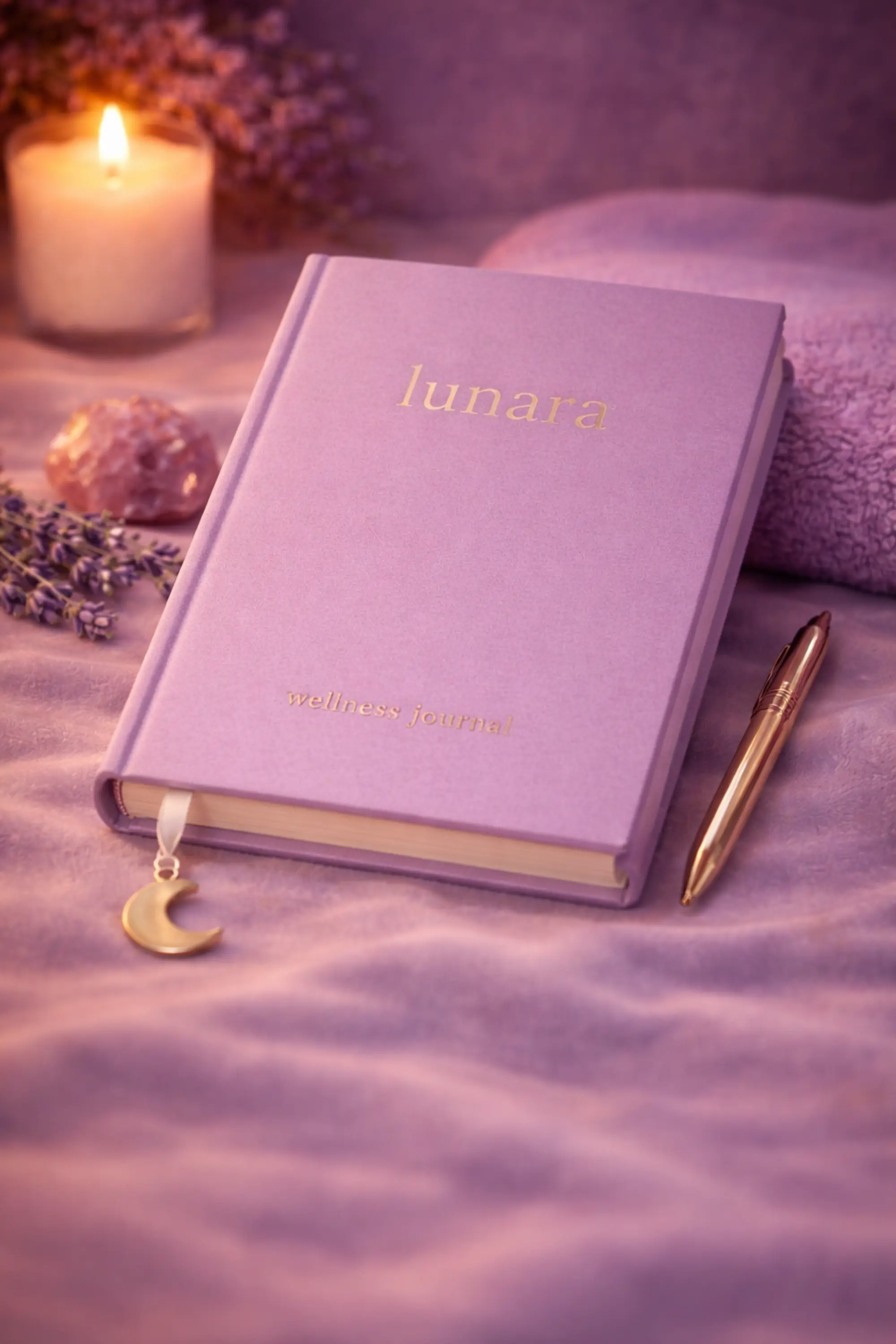 Lunara Sleep Journal guided notebook for evening reflection and better sleep habits