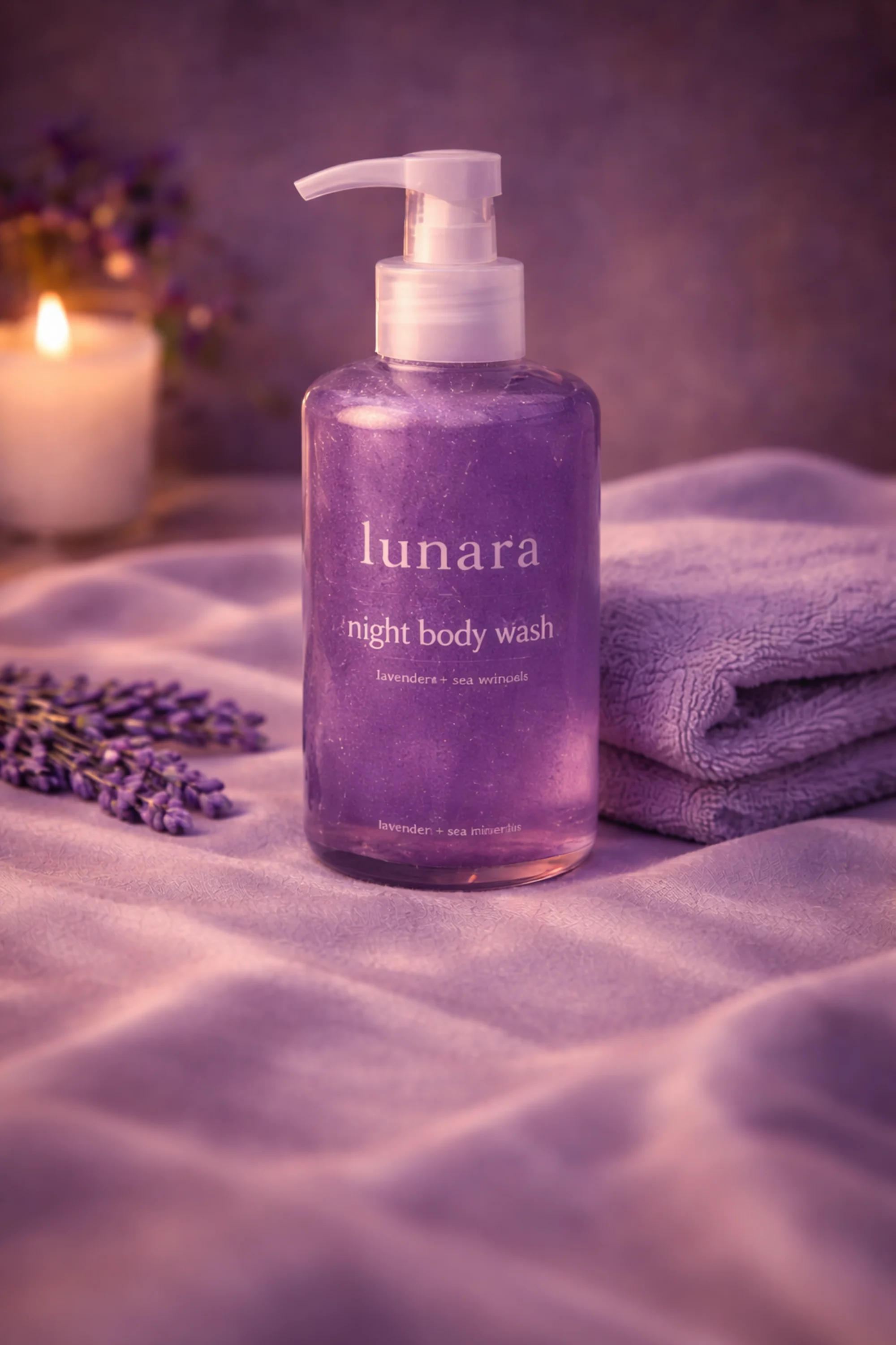Lunara Night Body Wash soothing cleanser for relaxing nighttime routine